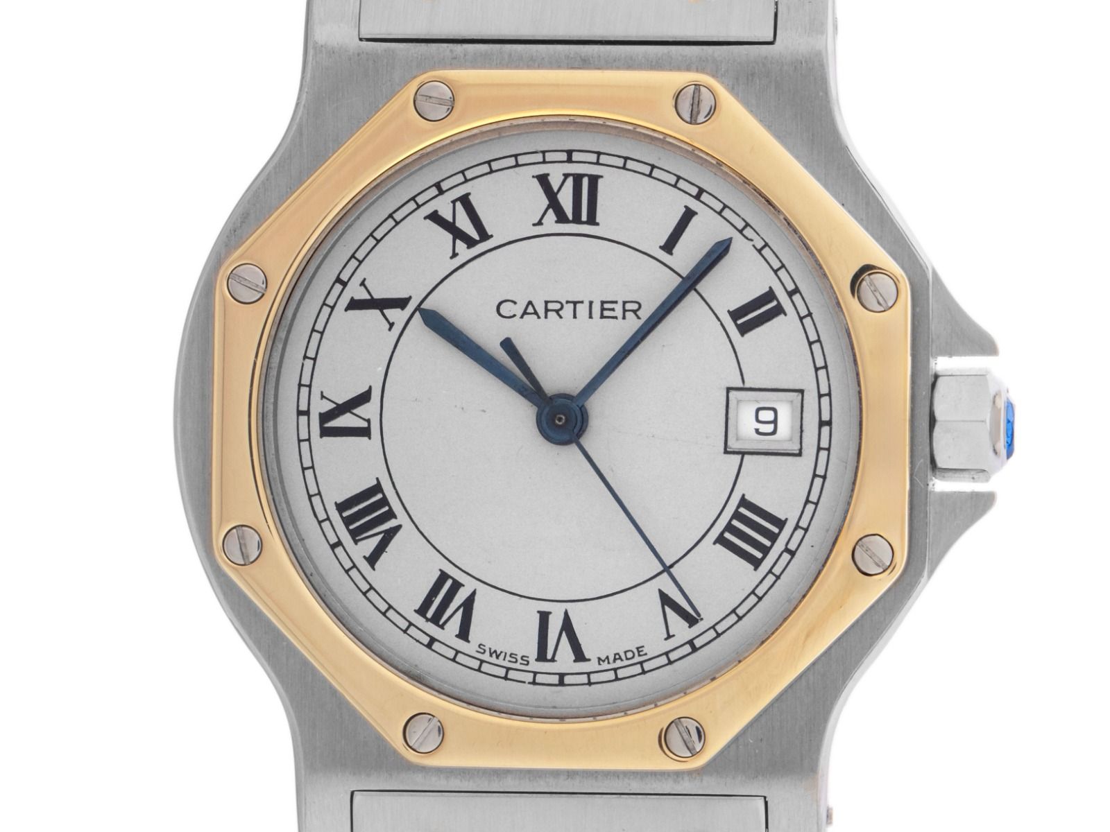 Cartier Santos Octagon Ref.187902 1996 Full Set original Vintage Unpoliert