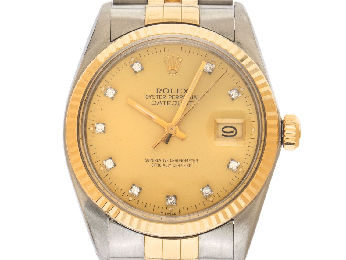 Rolex Datejust Diamanten Ref.16013 Bj.1983 Box&Beschreibung sehr gut Vintage 
