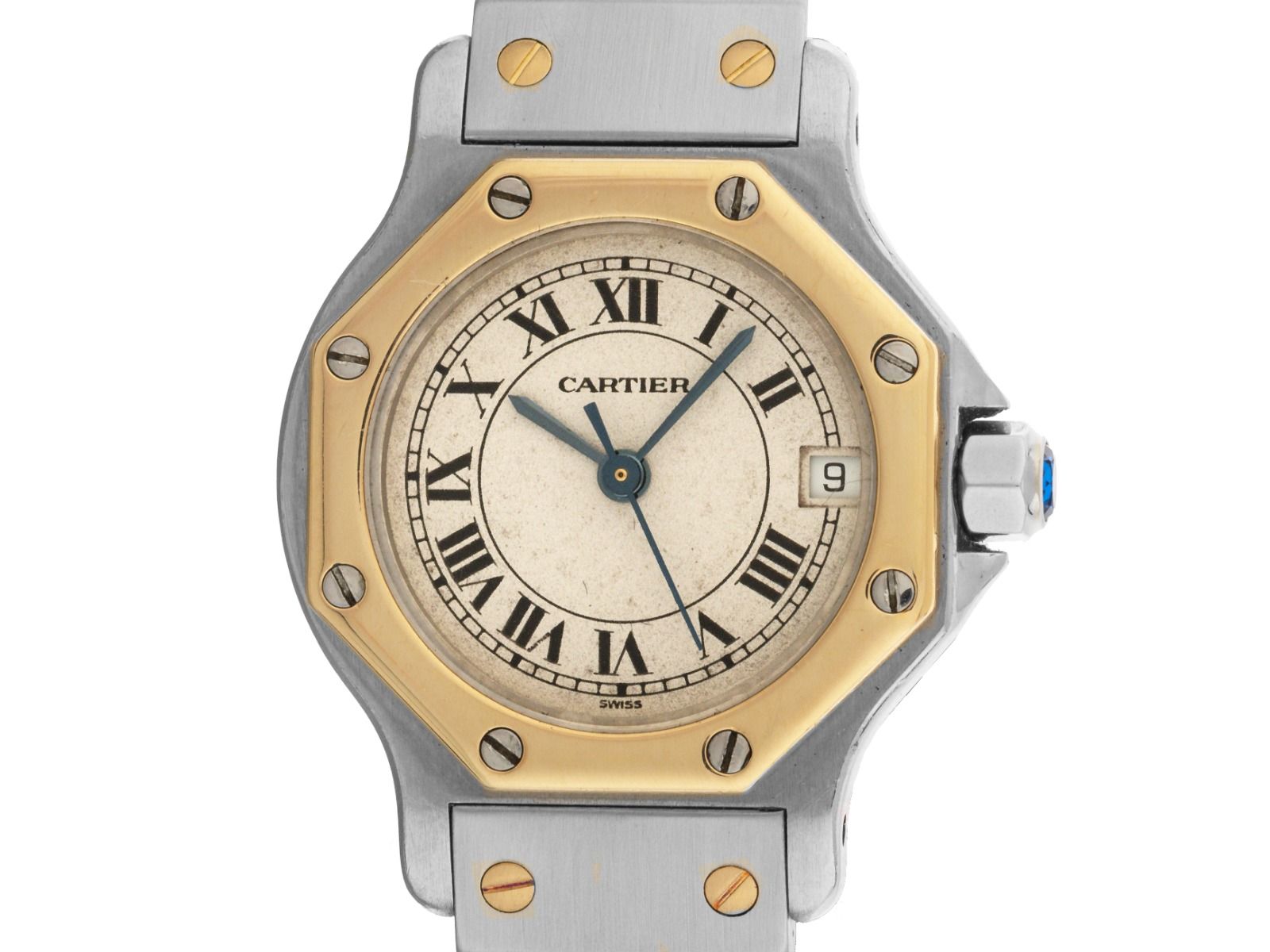 Cartier Santos Octagon PM kleines Modell Ref.187903 Bj.1994 Full Set sehr gut Vintage