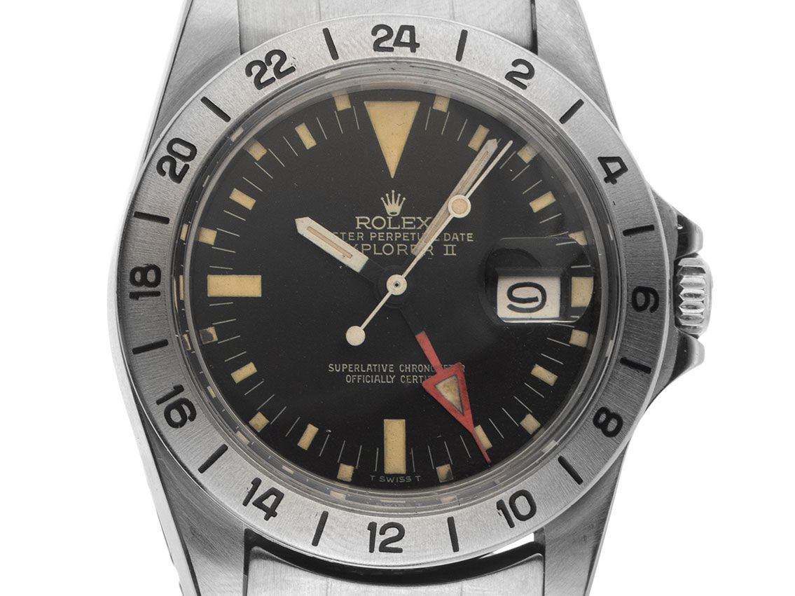 Rolex Explorer II Steve McQueen MK2 flat 4 Ref.1655 1976 Box&Beschreibung original unpoliert Vintage
