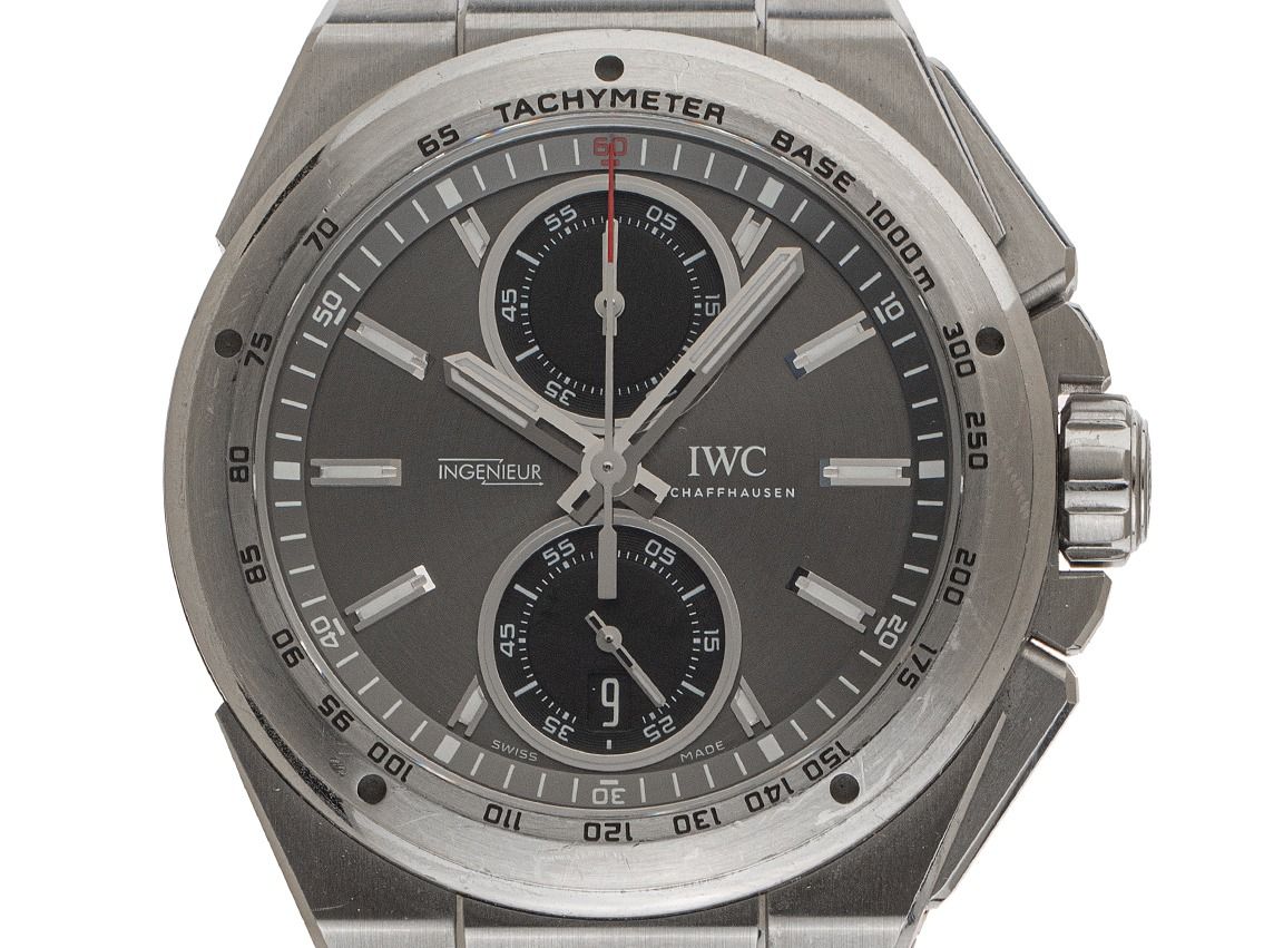 IWC Ingenieur Chronograph Racer Silberpfeil Ref. IW378508 Bj.2014 Full Set Original Vintage Unpoliert