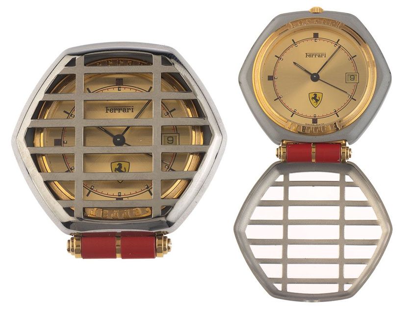 Ferrari Taschenuhr Bj.1996 Reisemäppchen sehr gut Vintage