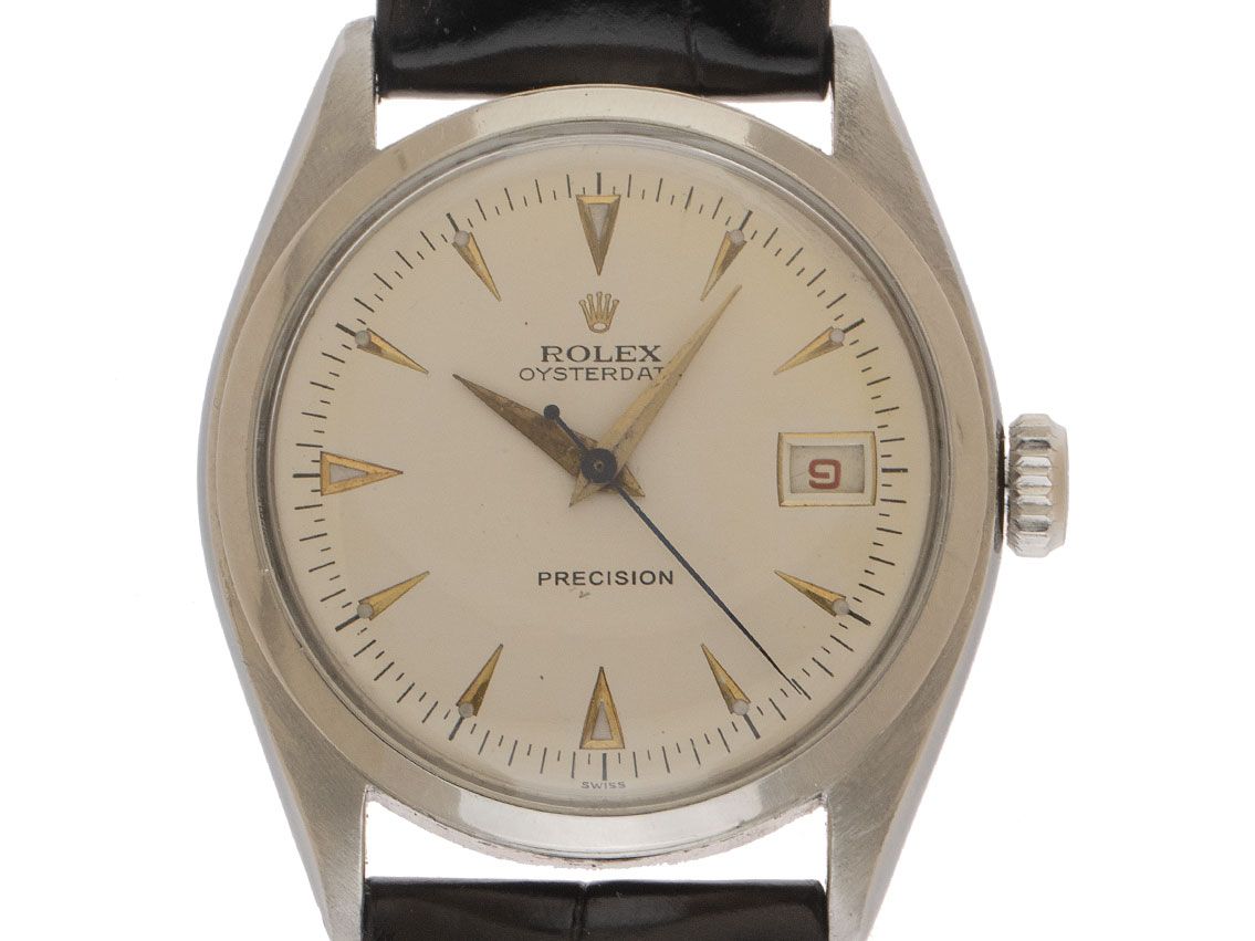 Rolex Oysterdate Precision red Date Ref.6094 Bj.1951 original Box Original Vintage Unpoliert
