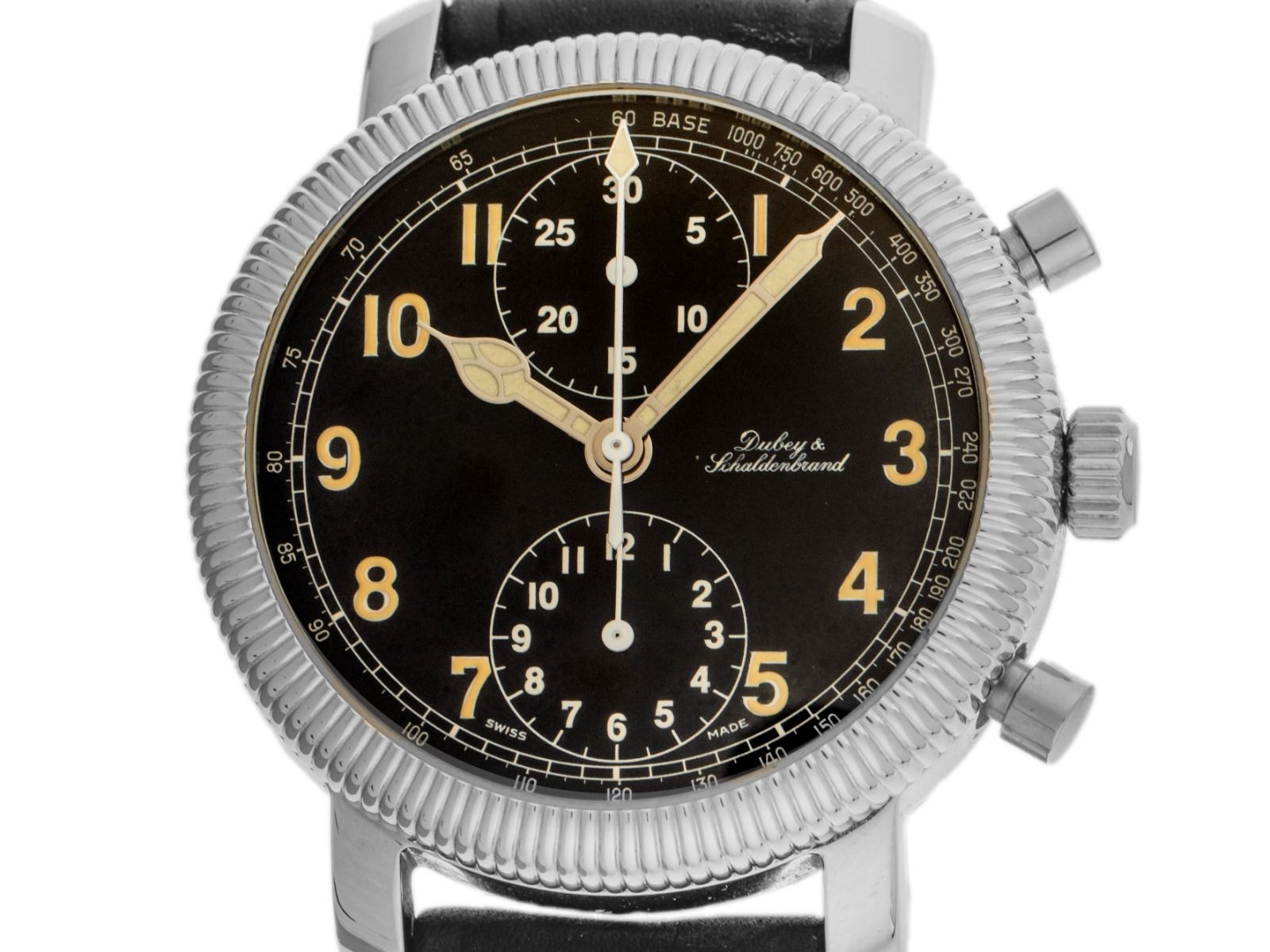 Dubey & Schaldenbrand Fliegerchrono Chronograh Bj.1994 original Box original Vintage Unpoliert
