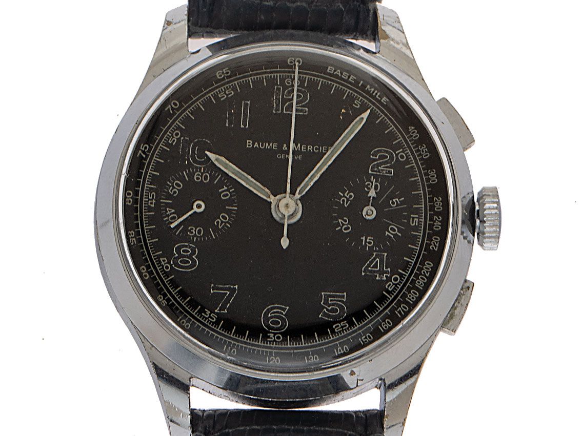 Baume & Mercier Vintage Chronograph Bj.1959 original Box Original Vintage Unpoliert