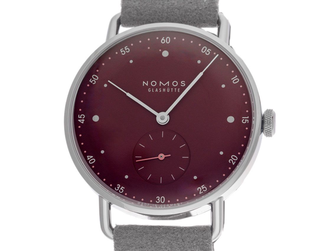 Nomos Glashütte Metro Muted Red Ref.1123 2026 Full Set Neu