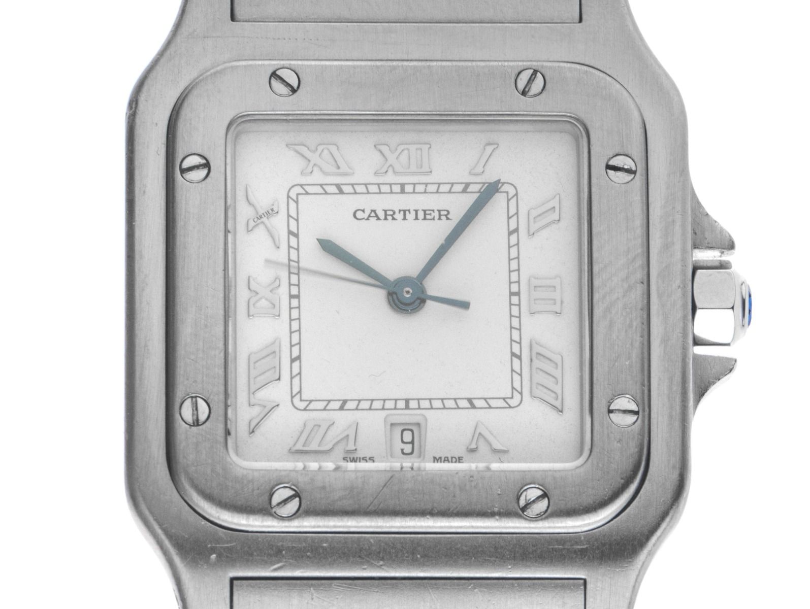 Cartier Santos Galbee GM großes Modell Ref.1564 Bj.1998 BoxBeschreibung original Vintage Unpoliert