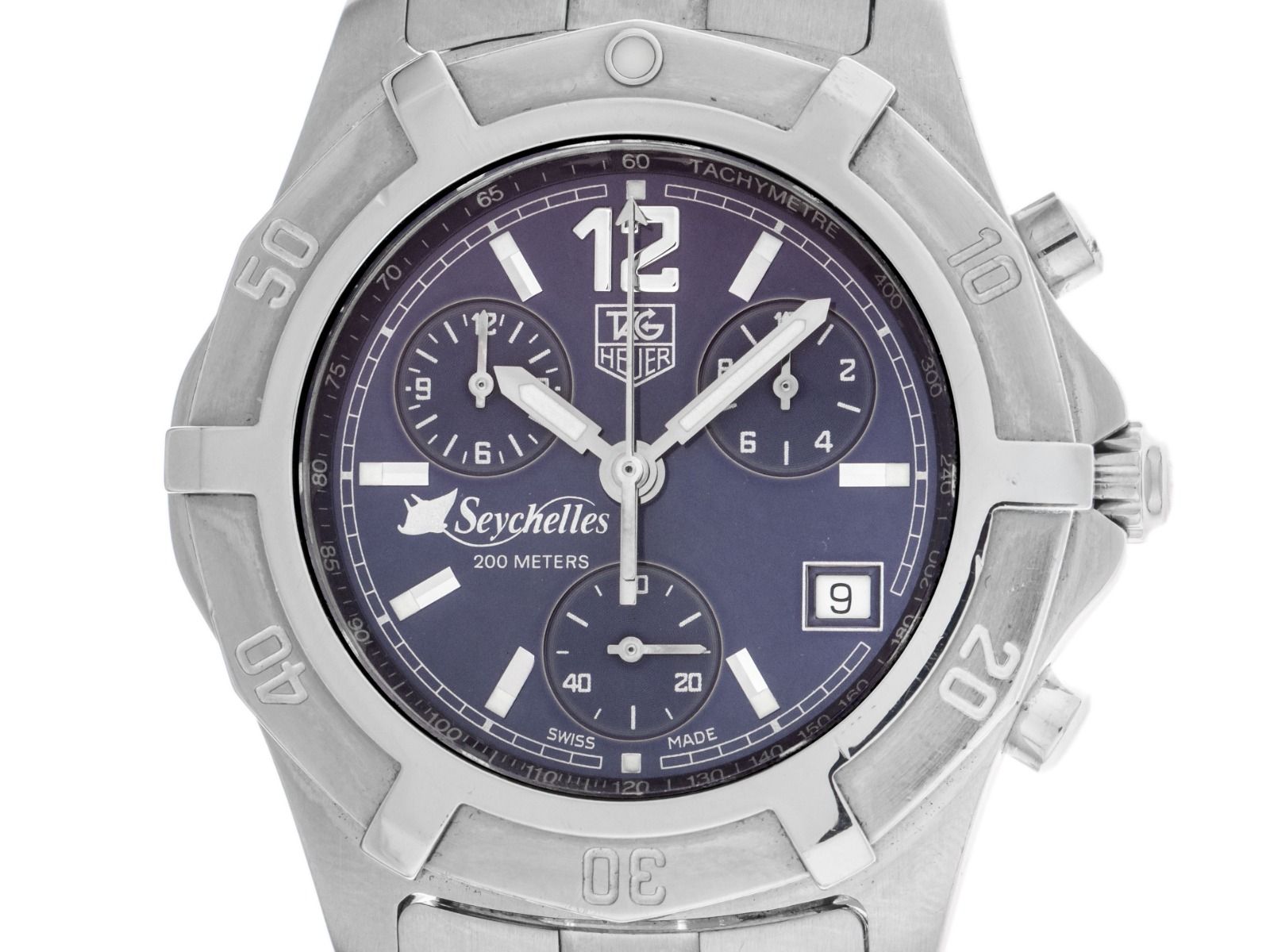 Tag Heuer Seachelles Chronograph Ref.CN111D Bj.2000 original Box original Vintage Unpoliert