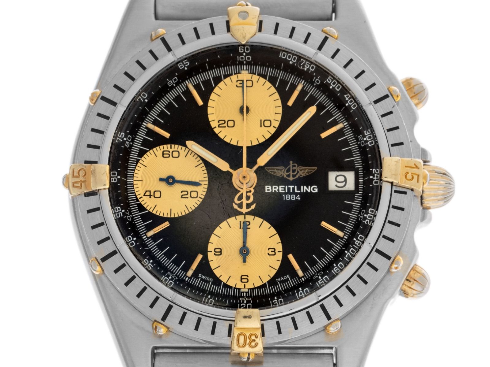 Breitling Chronomat Ref.B13047 Bj.2001 Box&Beschreibung original Vintage Unpoliert