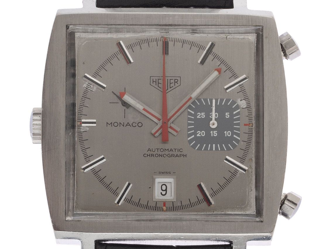 Heuer Monaco Steve McQueen Ref.1533 Bj.1972 original Box Original Vintage Unpoliert