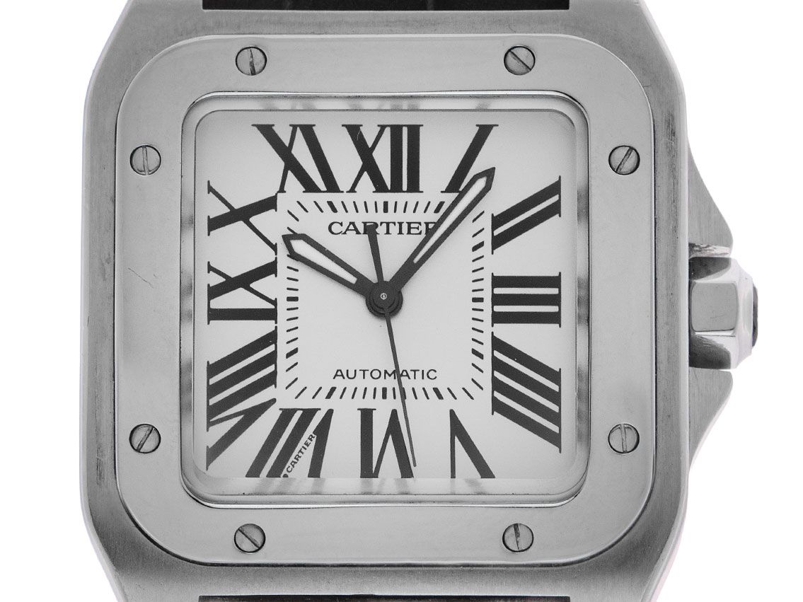 Cartier Santos 100 GM Großes Modell Ref.2878 Bj.2014 original Box Original Vintage Unpoliert