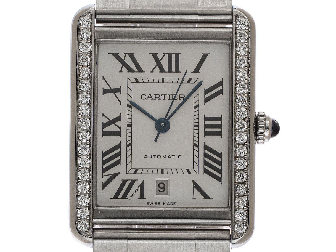 Cartier Tank Solo Large Ref.3515 Bj.2012 original Box Original Vintage Unpoliert