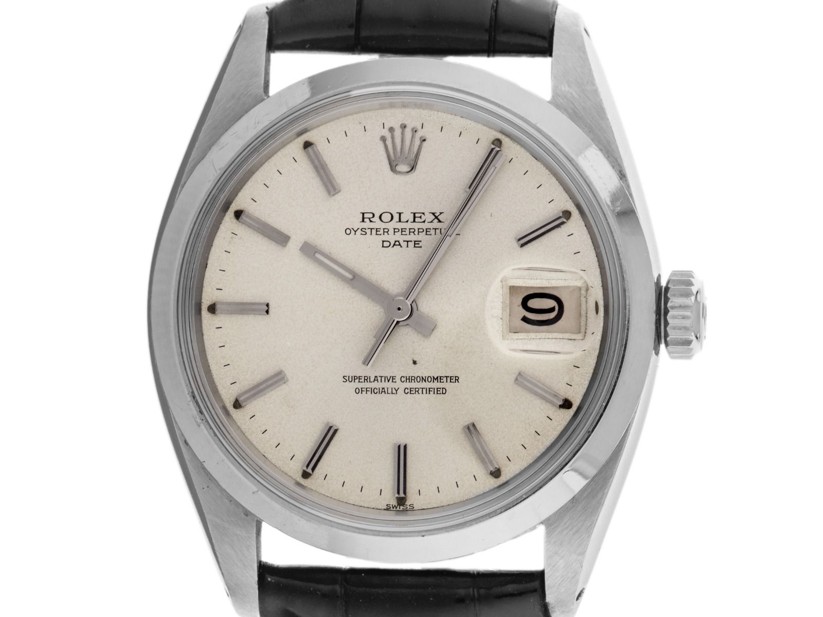 Rolex Oyster Perpetual Date Ref.1500 Bj.1953 Box&Beschreibung original Vintage Unpoliert