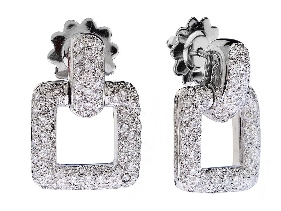 Ohrringe 18kt Weißgold Diamanten 1,20ct