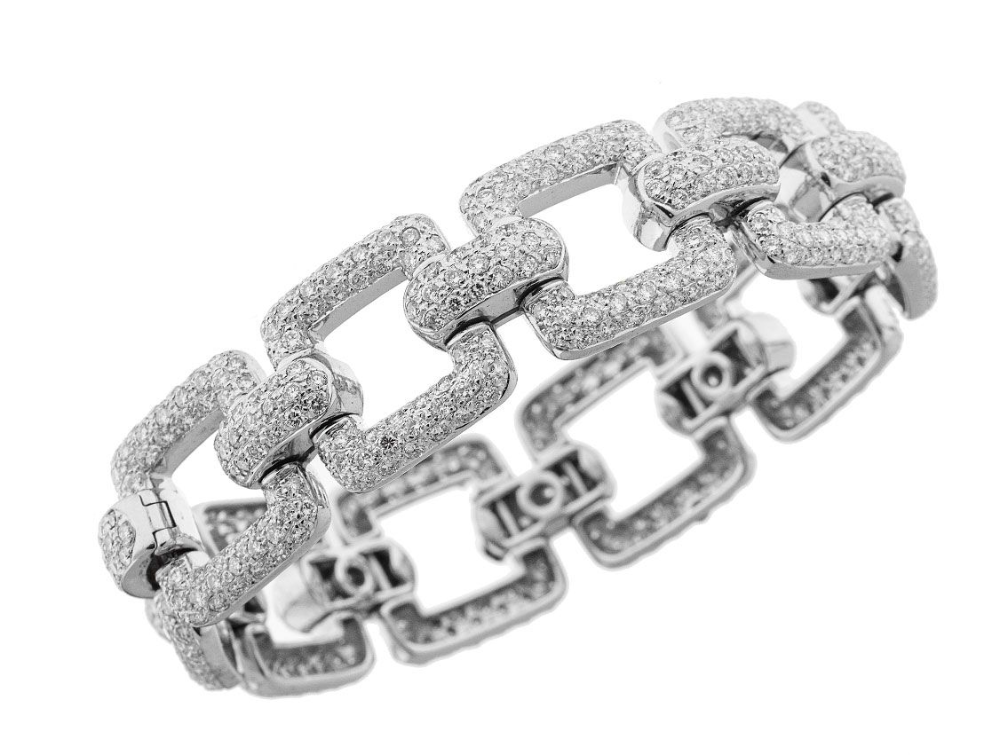 Armband Design 18kt Weißgold 40,5g Diamanten 5,00ct