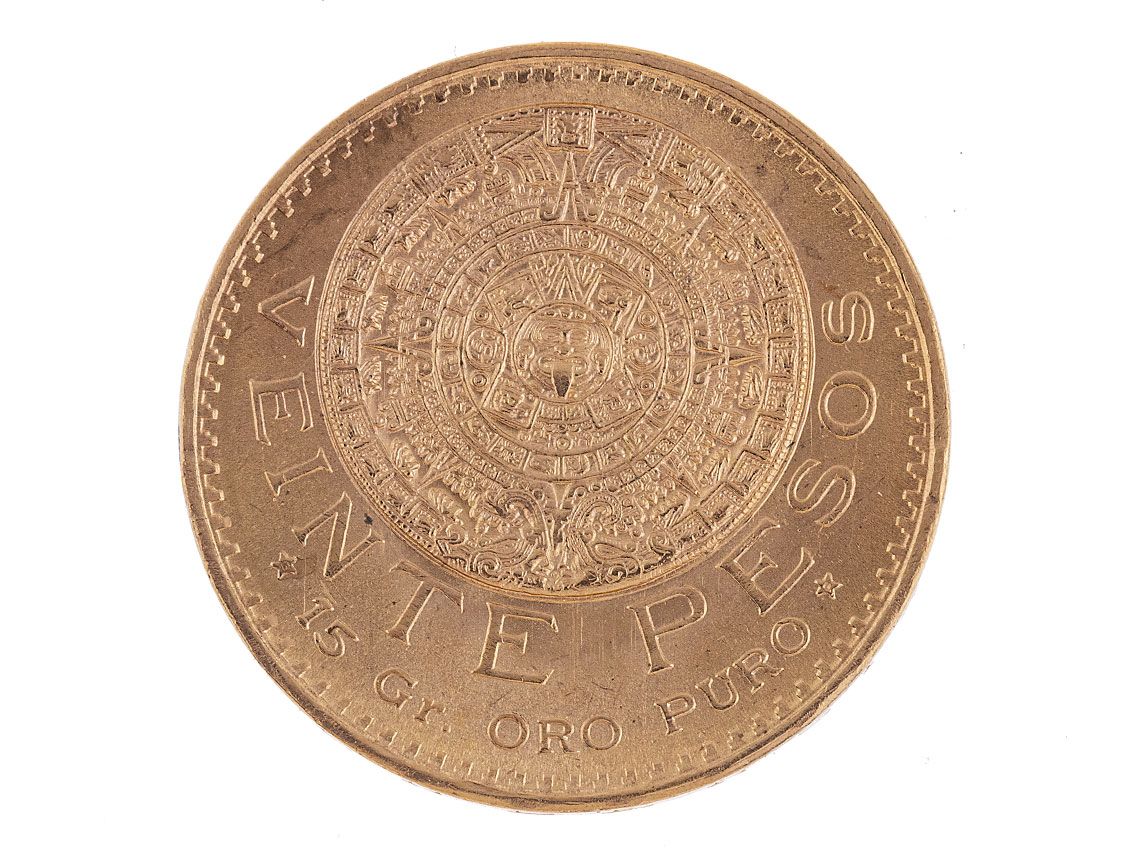 Goldmünze Mexico Veinte Pesos 900 Feingold 16,66g