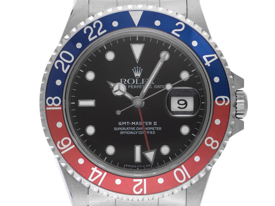 Rolex GMT Master II Pepsi Ref.16710 Bj.1988 Full Set Original Vintage Unpoliert