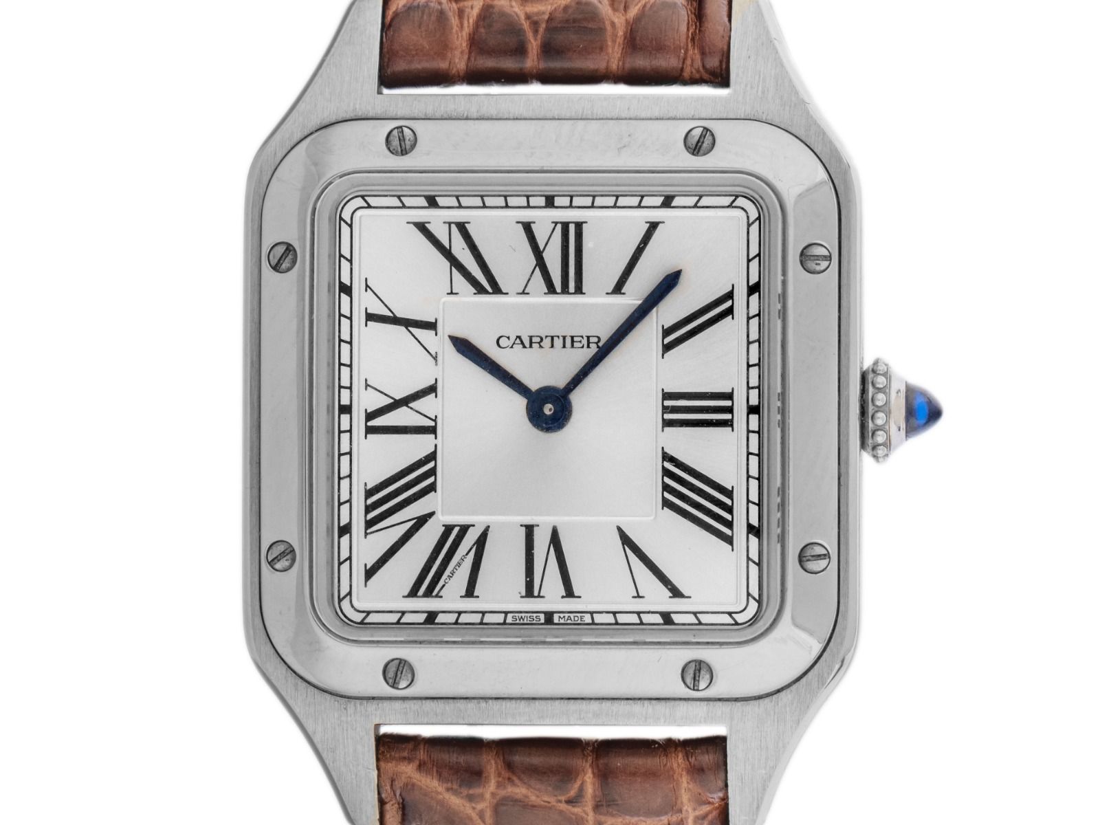 Cartier Santos Dumont PM kleines Modell Ref.WSSA0023 Bj.2018 Full Set original Vintage Unpoliert