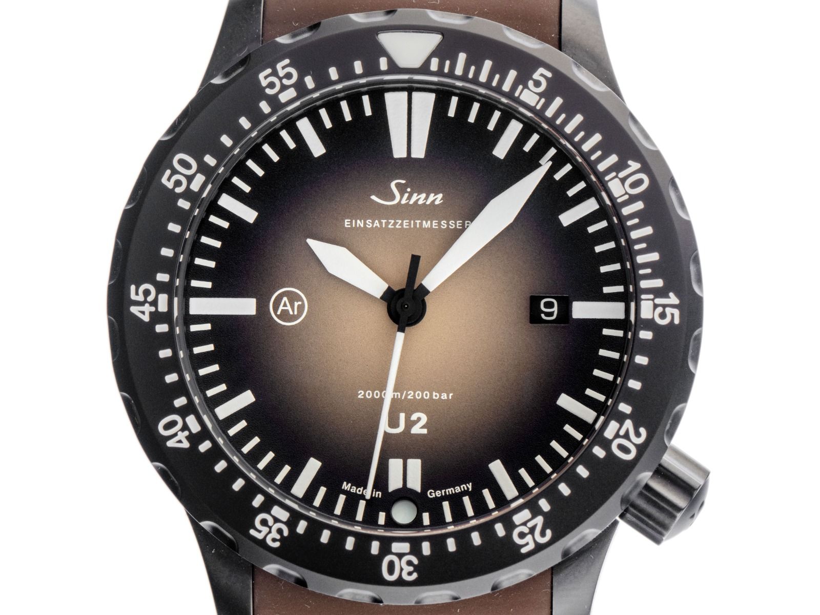 Sinn Taucheruhr Einsatzmesser U2 Ref.1020.0221 Bj.2022 Full Set original Vintage Unpoliert