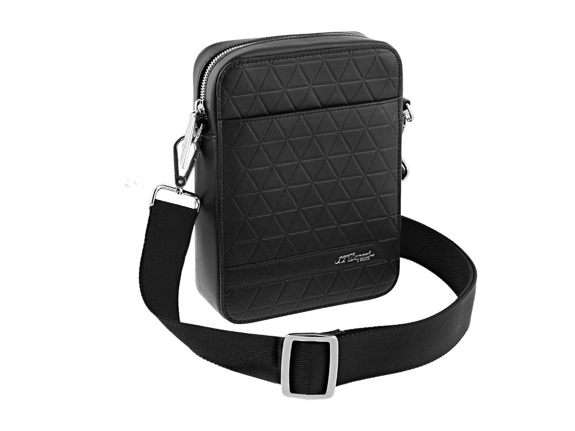 S.T. Dupont Cross Body Firehead Black Umhängetasche Ref.160010 Full Set 