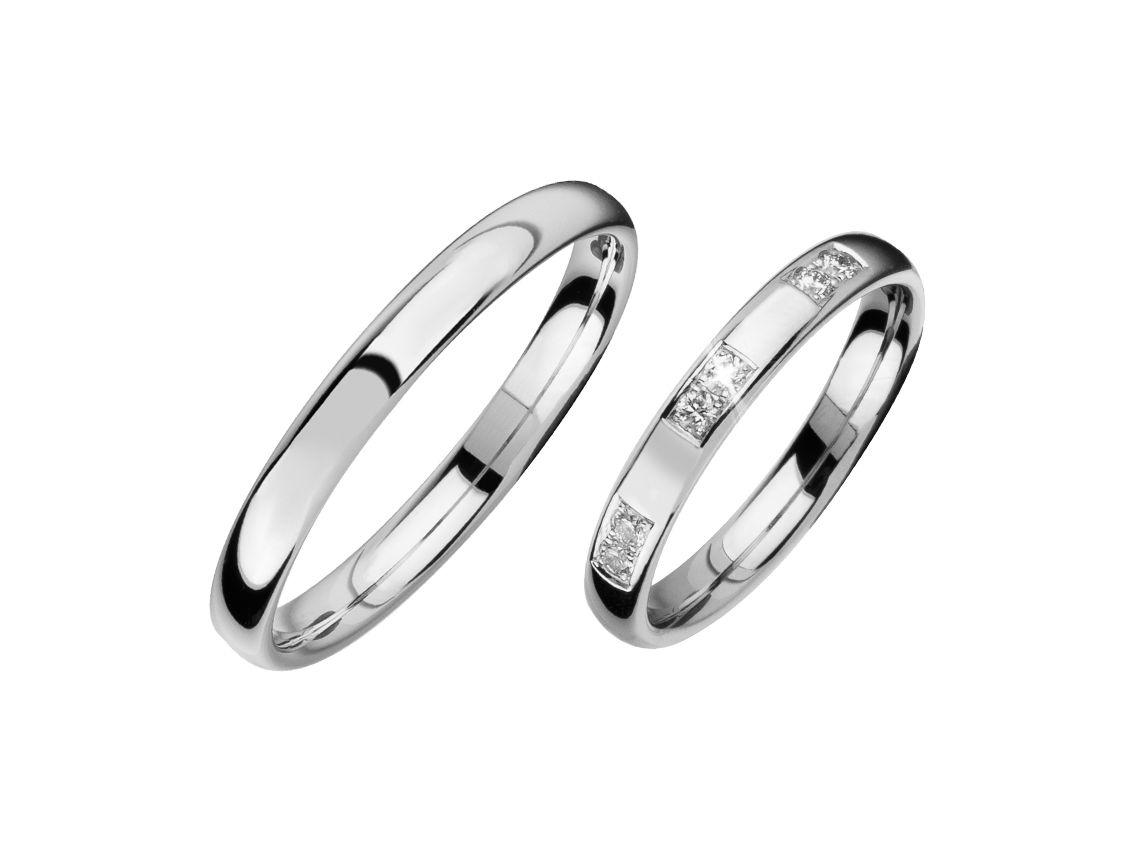 Fischer Trauringe 950 Platin 10,0g Diamanten 0,12ct