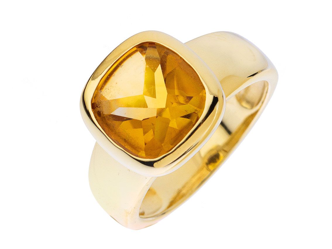 Ring 14kt Gelbgold 6,7g Citrin 
