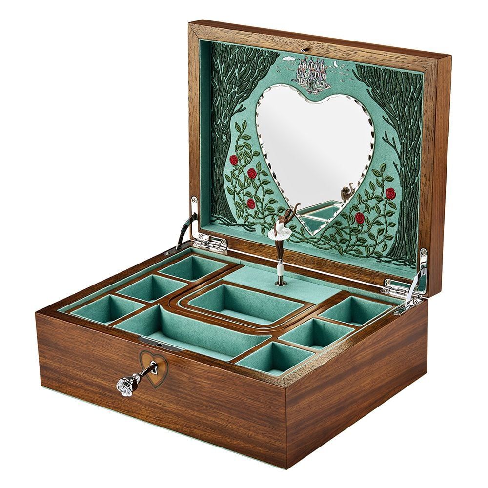Wolf Ballet Musical Jewellery Box Dornröschen Walnussholz  260 x 202 x 90mm