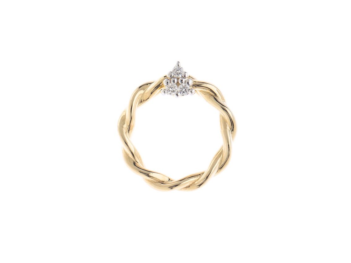 Palido Anhänger Ring 14kt Gelbgold 1,3g Diamanten 0,04ct