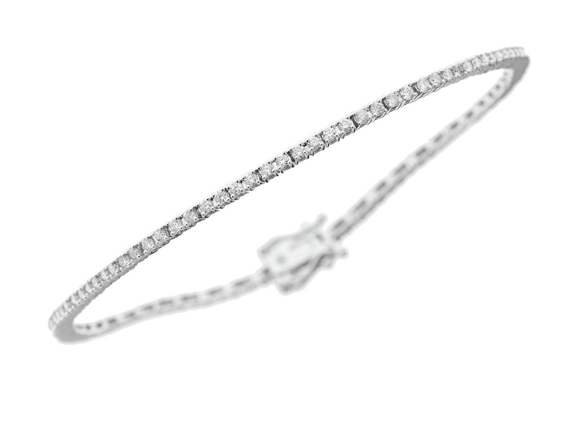 Palido Armband Tennis 18kt Weißgold 4,9g Diamanten 1,80ct 165mm 