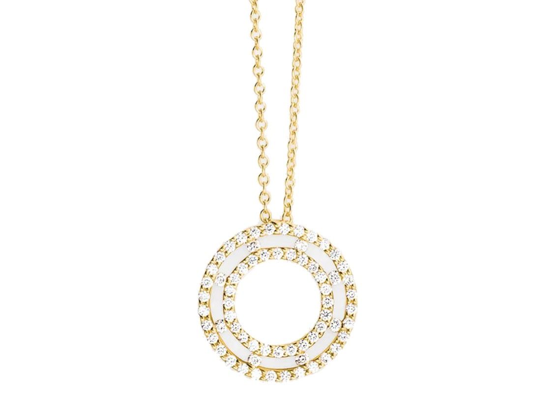 Palido Halskette Anhänger 18kt Gelbgold 3,0g Diamanten 0,22ct 