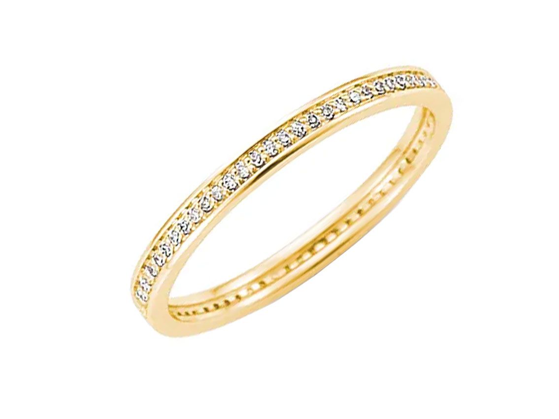 Palido Ring Memory 14kt Gelbgold 1,5g Diamanten 0,13ct 