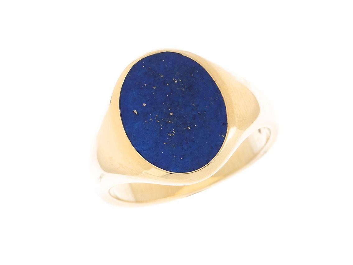 Palido Siegelring 14kt Gelbgold 10,6g Lapislazuli