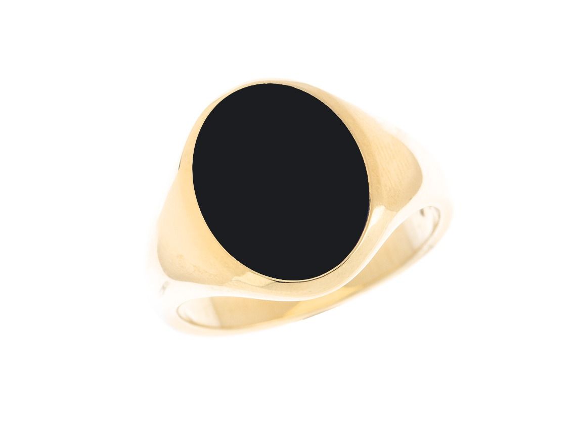 Palido Siegelring 14kt Gelbgold 8,2g Onyx