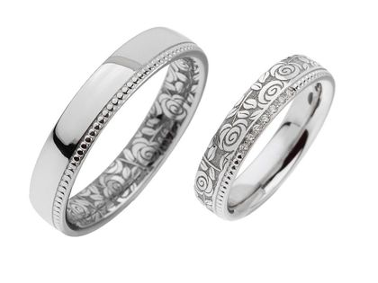 Fischer Trauringe Kollektion Elise 950 Platin 20,0g Diamanten 0,02ct