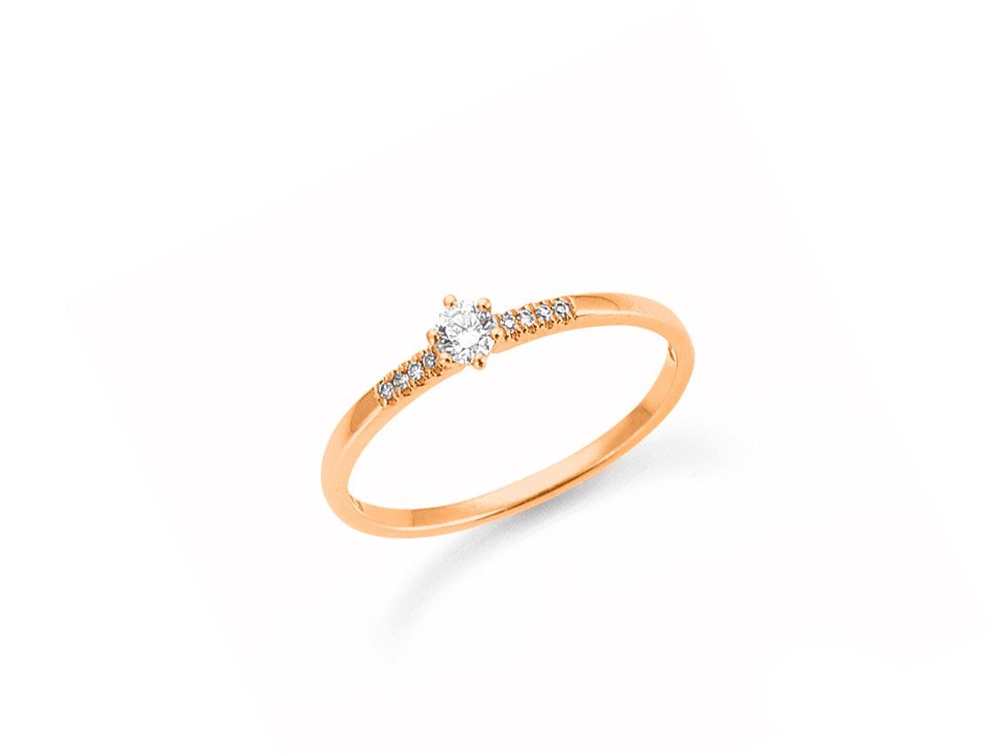 Palido Ring 14kt Roségold 1,1g Diamanten