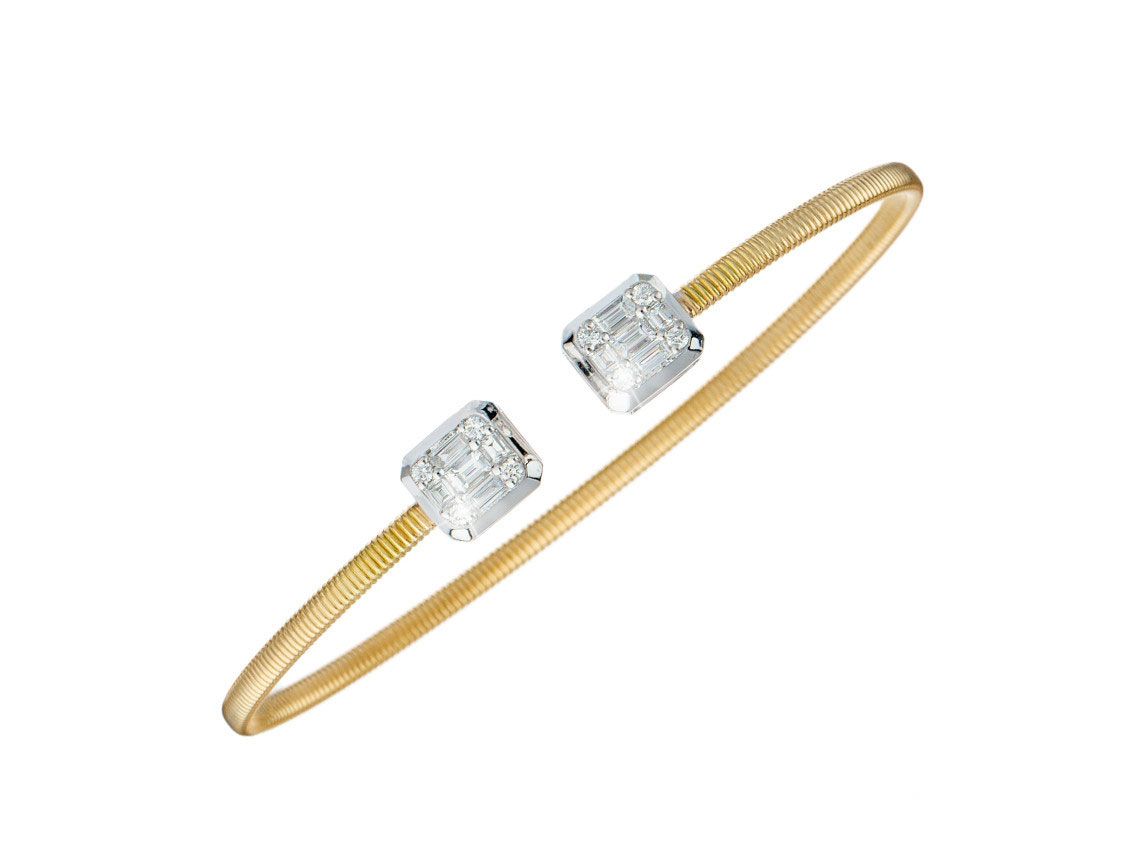 Armreif Design 18kt Gelbgold Titan Diamanten 160mm Handarbeit Neu