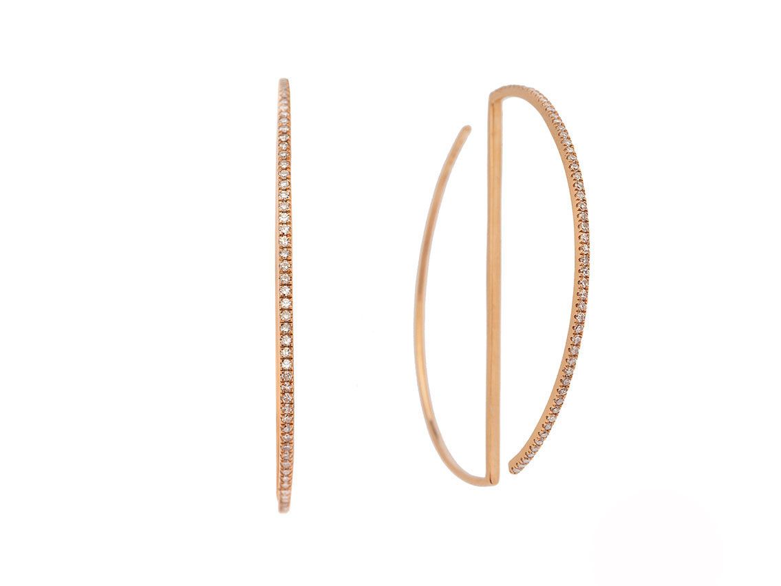 Ohrringe 18kt Roségold 3,5g Diamanten 0,30ct