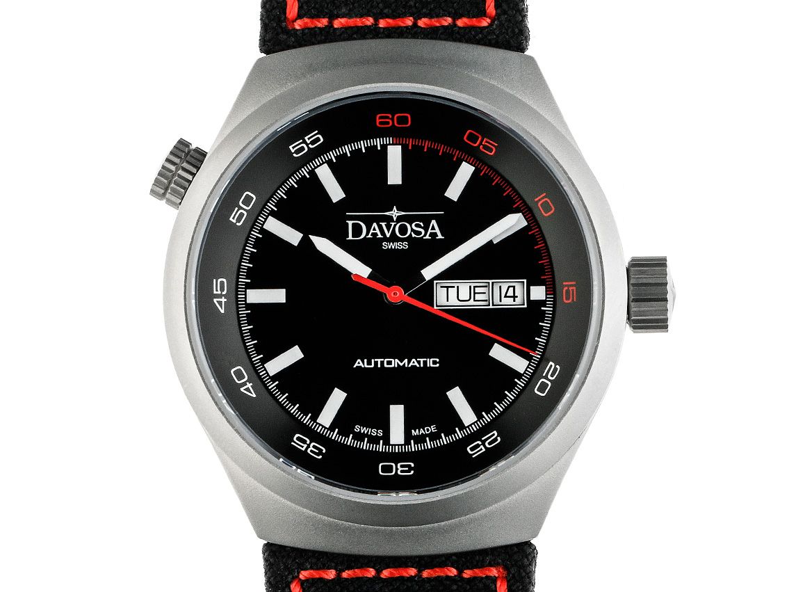 Davosa Trailmaster Stahl Automatik 42mm Ref.161.518.55 Neu
