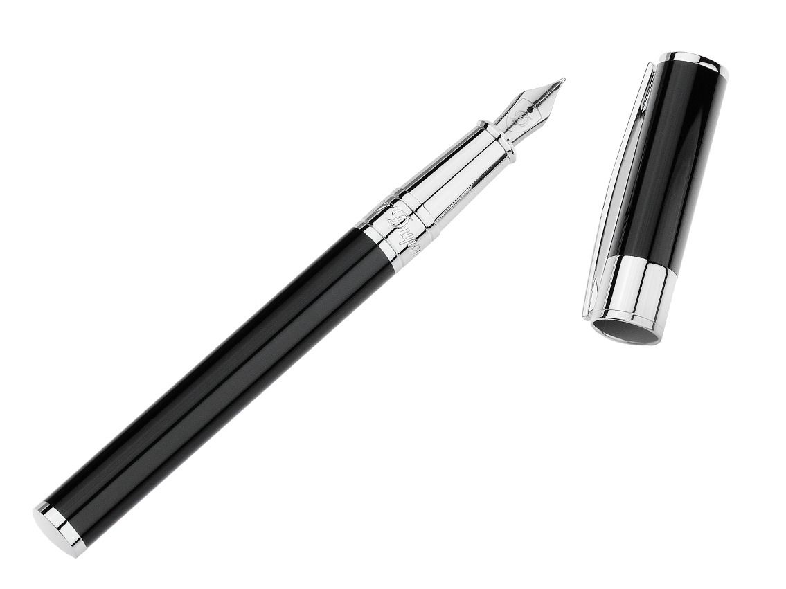 S.T. Dupont Füller D-Initial Chinalack schwarz Palladium Ref.260203 Full Set