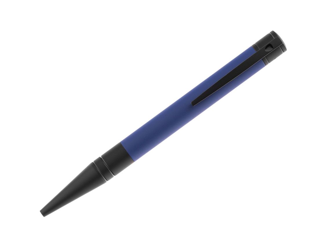 S.T. Dupont Kugelschreiber D-Initial Black blue Ref.265002 Box&Pap. Full Set Neu
