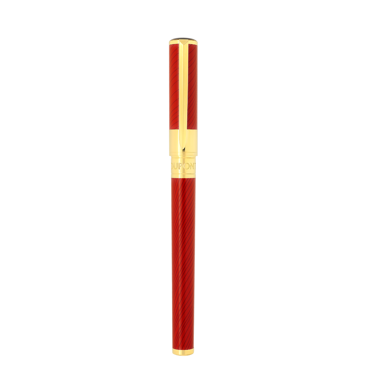 S.T. Dupont Kugelschreiber WI Initial Gelbgold Rot Ref.272080 Full Set Neu