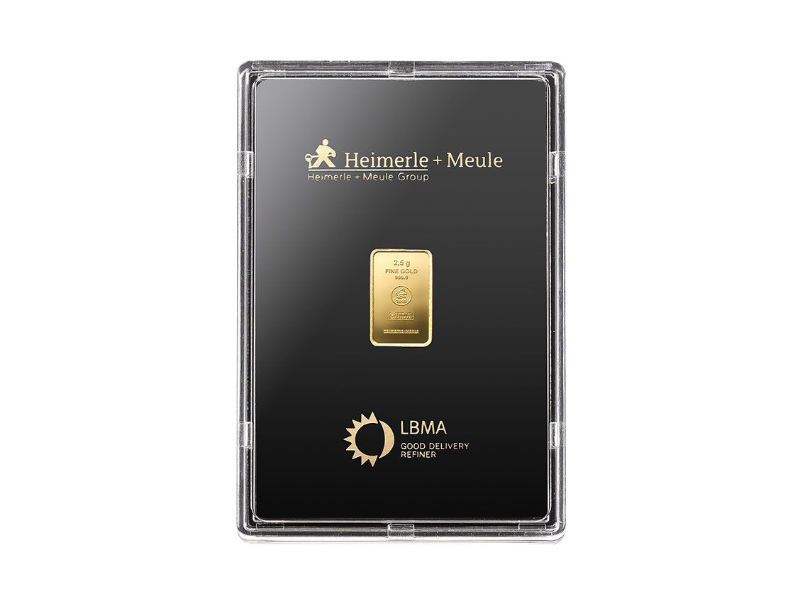 Goldbarren 999 Feingold 2,5g Blisterkarte LBMA zertifiziert