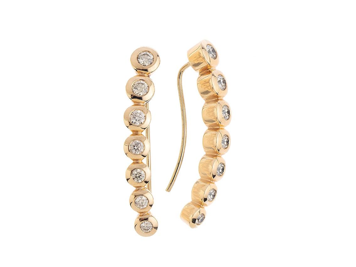 Scheffel Ohrschmuck 18kt Roségold 12,3g Diamanten 1,52ct