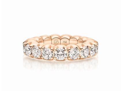 Scheffel Ring Stretch 18kt Roségold Diamanten 5,66ct 9,1g Neu