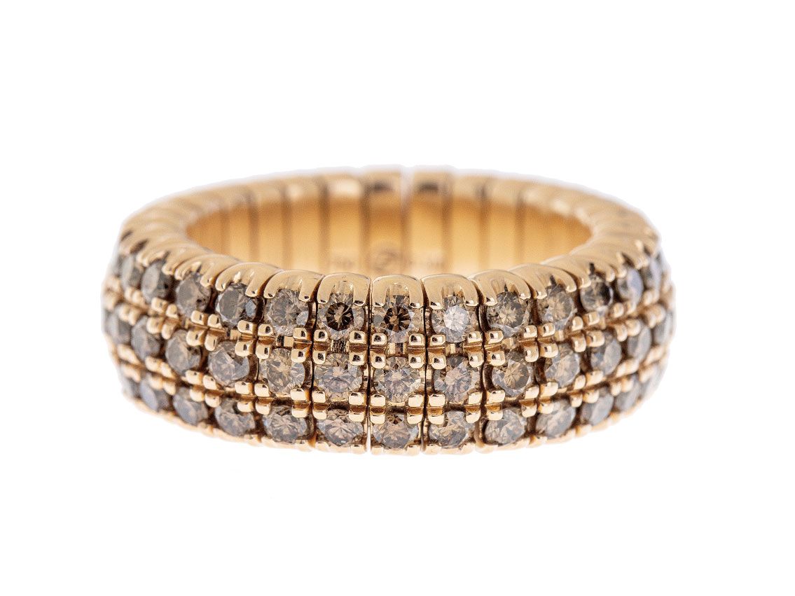 Scheffel Ring Stretch 18kt Roségold 12,8g Diamanten 3,00ct