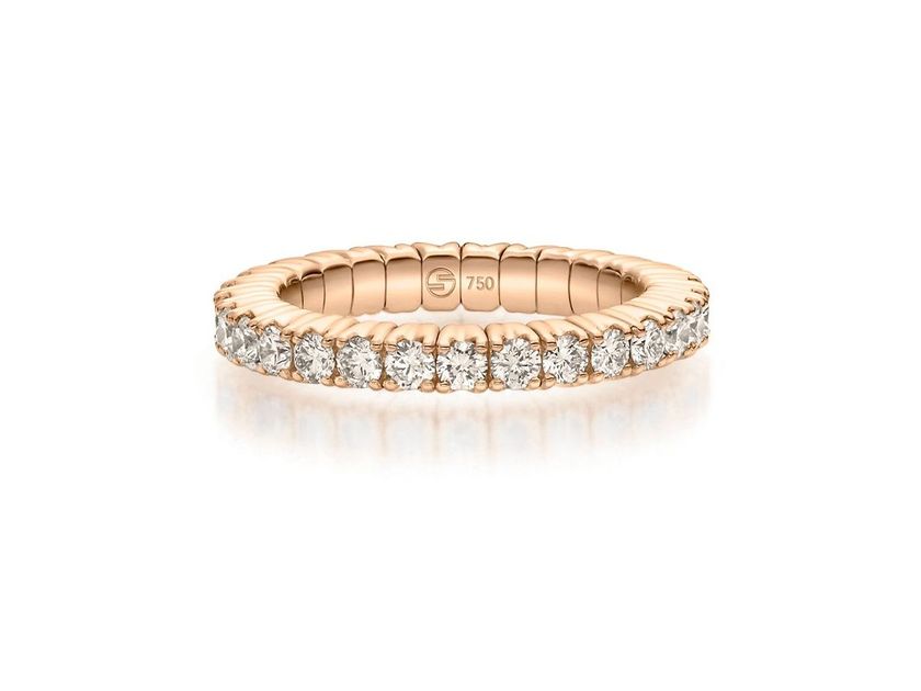 Scheffel Ring Stretch 18kt Roségold 5,3g Diamanten 1,30ct mit Box
