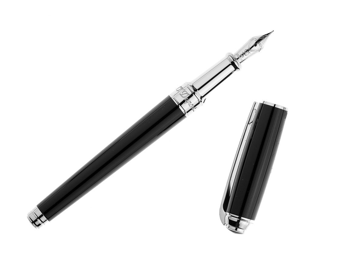 S.T. Dupont Füller D Chinalack schwarz Palladium Ref.410100M Box&Pap. Full Set Neu