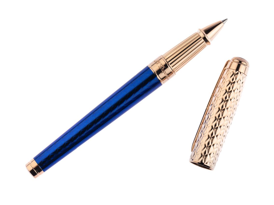 S.T. Dupont Kugelschreiber Eternity Dragon Roségold Blue Ref.422030L Box&Pap. Full Set Neu