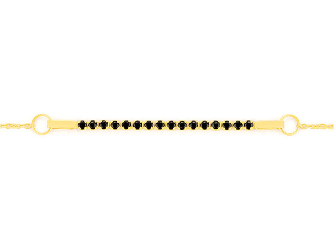 Facet Armband Obsidian Reef 14kt Gelbgold 0,9g Spinel 
