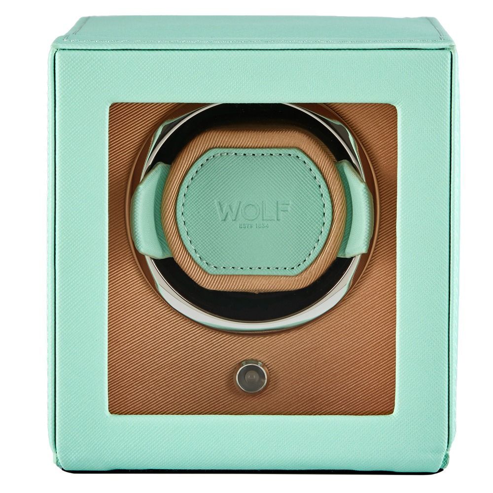 Wolf Cub Single Uhrenbeweger mit Netzteil Leder Ref.461125 133 x 152 x 146mm